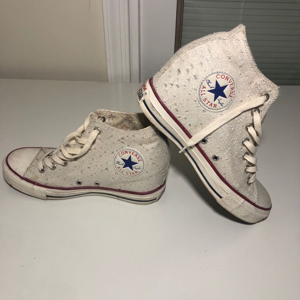 Converse Chuck Taylor All Star Lux Hidden Heel Wedge Twill Knit Canvas Womens 9